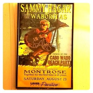 Signed Sammy Hagar Montrose Reunion pic w/frame